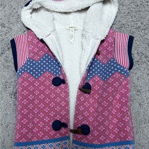 Matilda Jane Make Believe Warm Hugs Hooded Vest Size 8 Girls